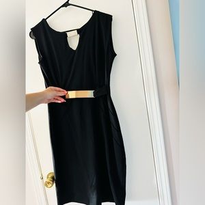 Black Dress w gold appliances from Oxiuli